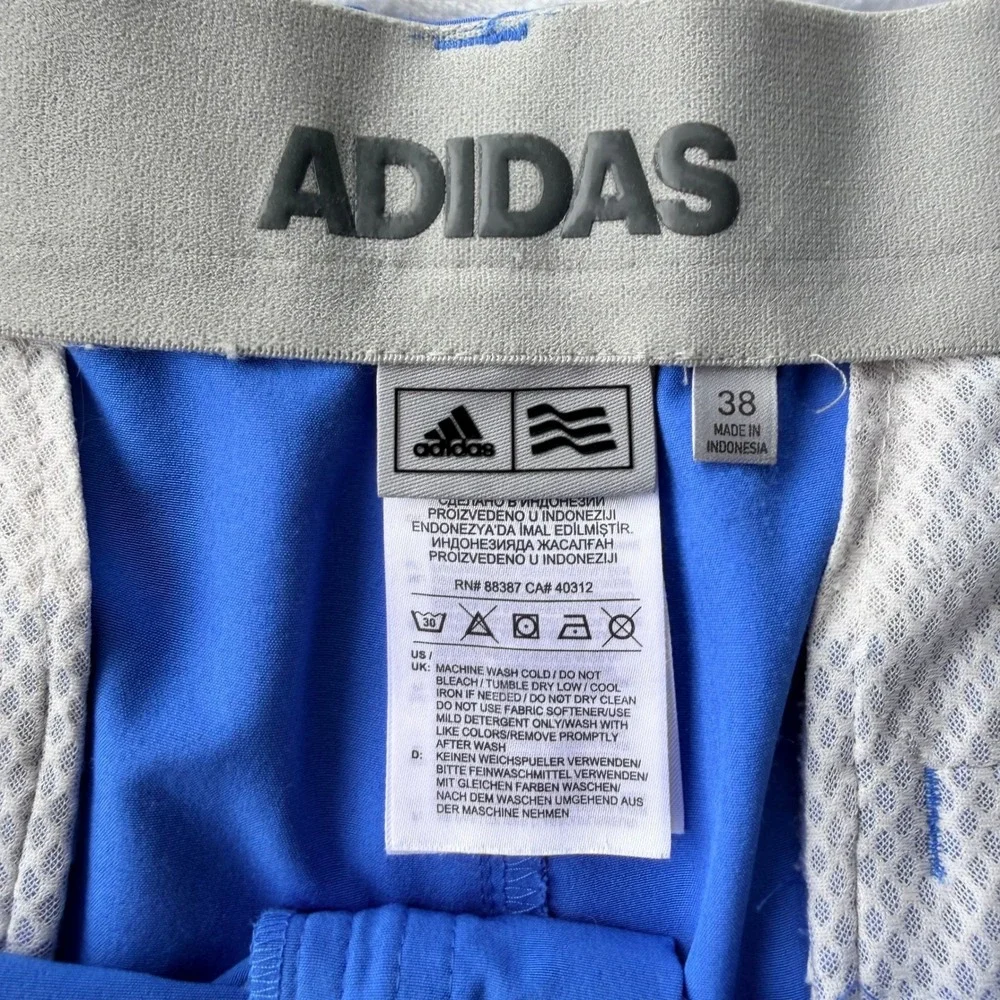 Adidas Mens Blue Walking Golf Shorts Size 38 Performance Activewear Lightweight - Picture 4 of 5